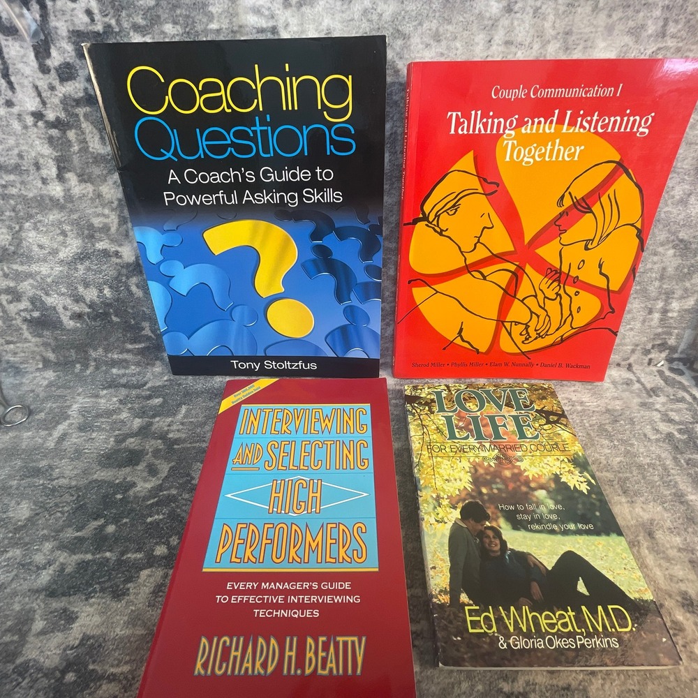 Coaching & Marriage Book Lot Tony Stoltzfus Ed Wheat Couple Communication 4pk